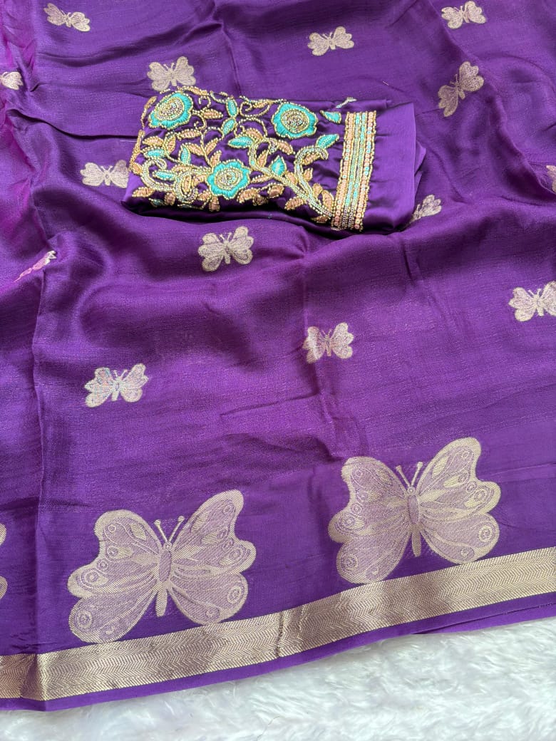 Viscose soft silk saree