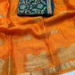 Viscose soft silk smooth textured saree