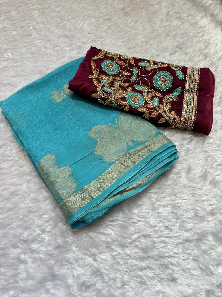 Viscose soft silk saree