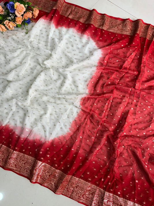 Durga Pooja Special Viscose Georgette Saree