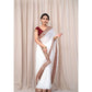 Durga Puja Special White and Red Color Combination Georgette Silk Saree