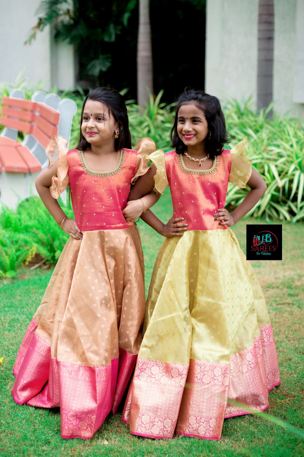 Buy Pattu Pavadai Kids Long Gown Dark Green 2 Year at Amazonin