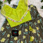 0 - 14 years Georgette flower sequence skirt matched with organza top