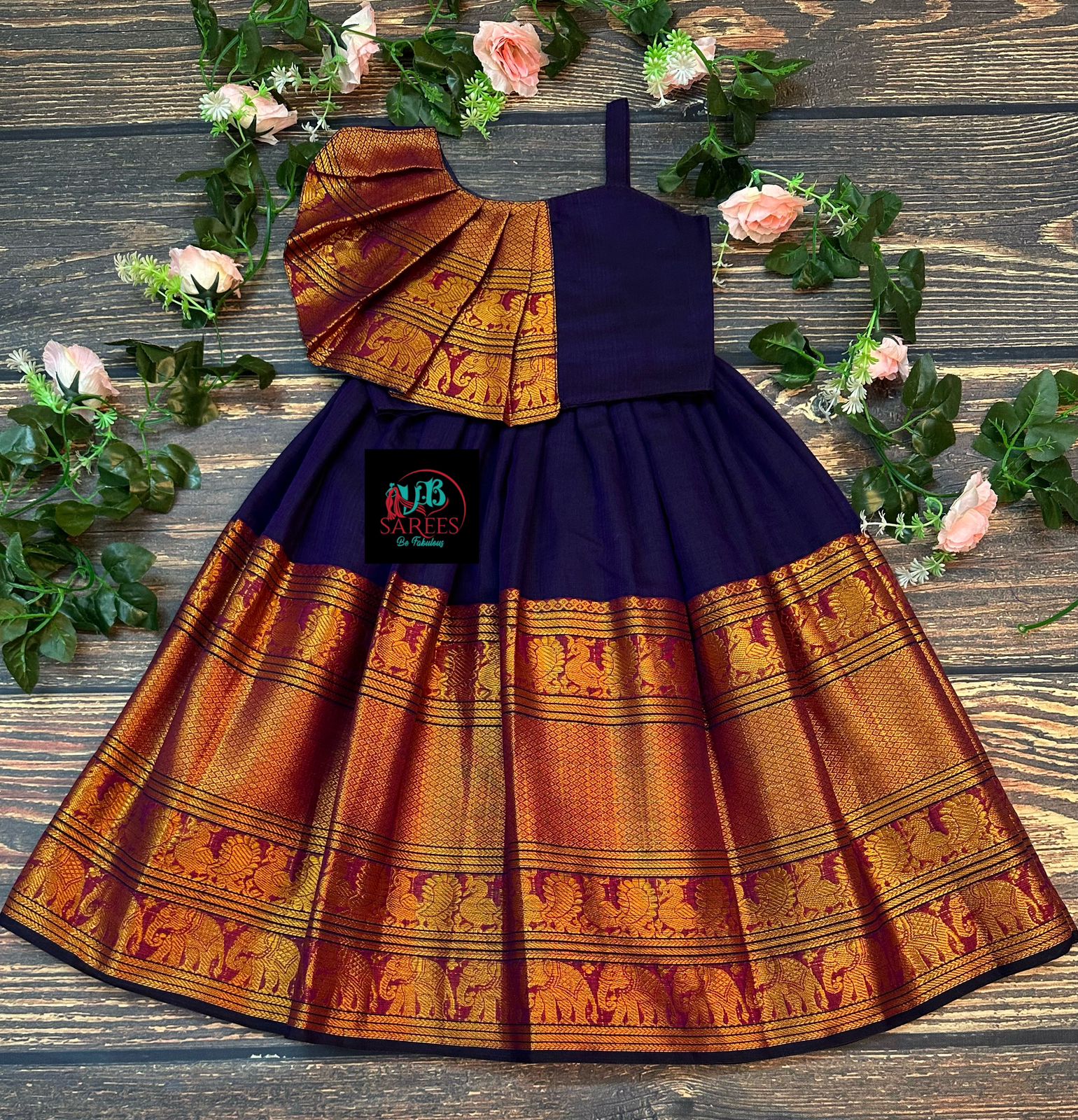 Show the charming beauty of your little princess in this showstopper half  saree. The layered skirt and delic… | Kids dress patterns, Baby frocks  designs, Kids dress