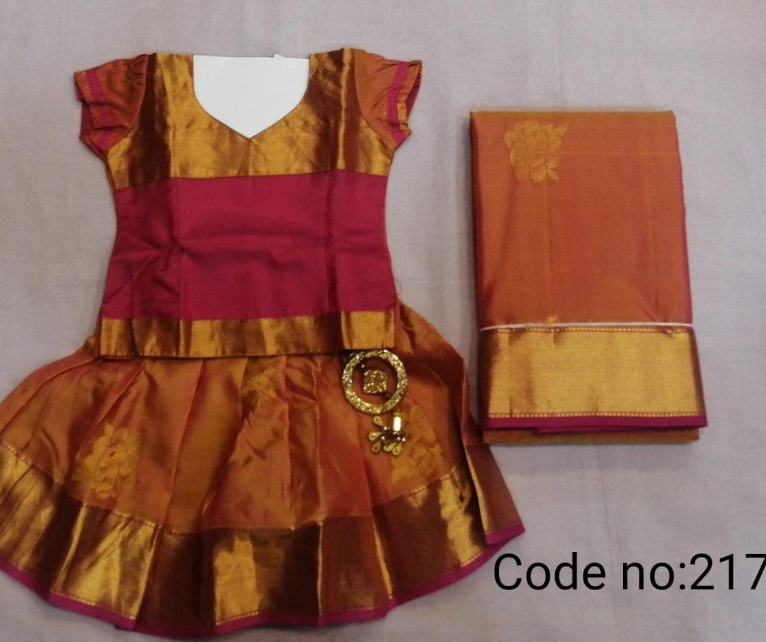 Assami Bihu Girl Saree Fancy Dress for Girls - BarbieTales.com