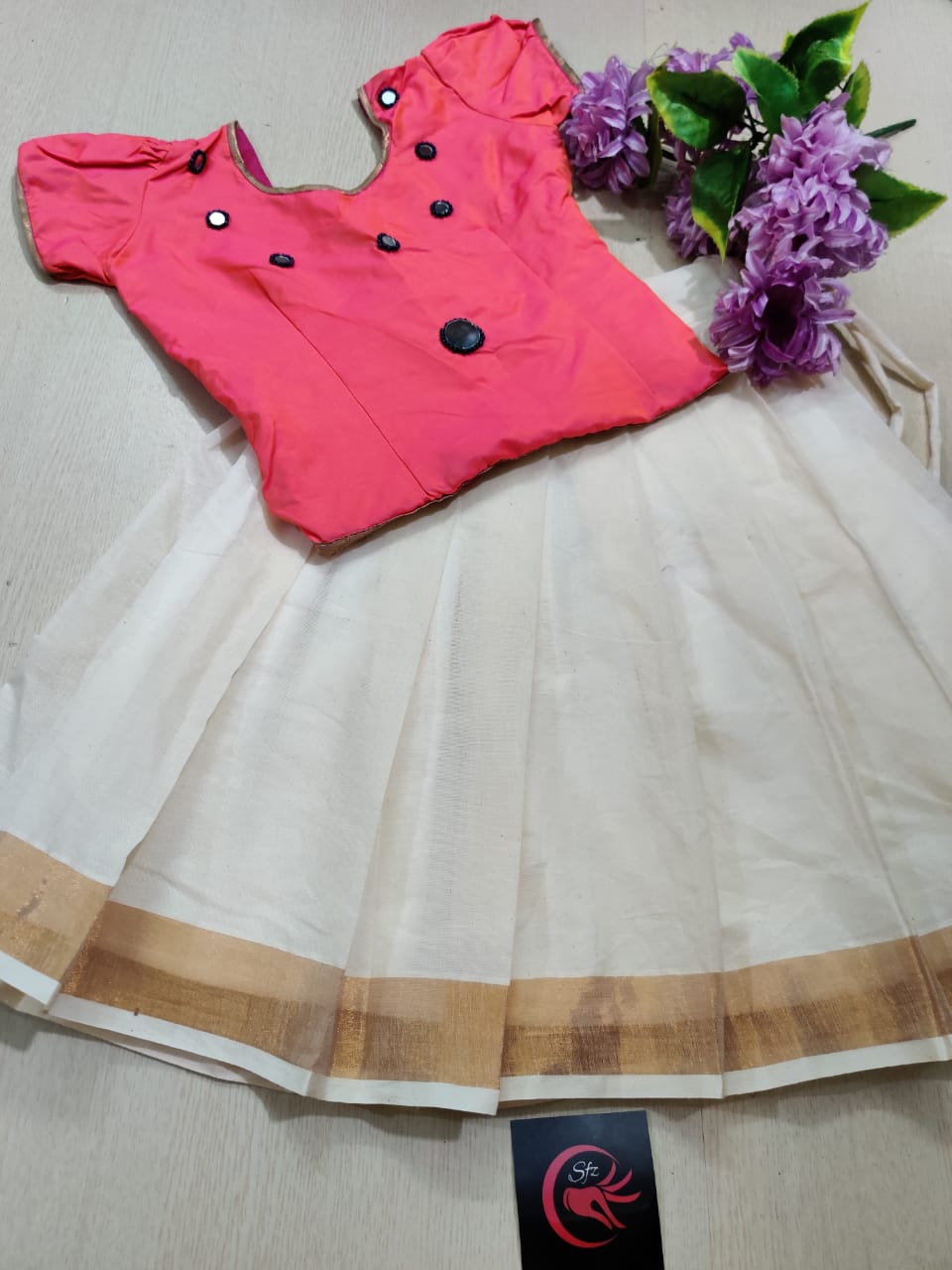1 12 age banarasi silk type skirt and top V03789 5
