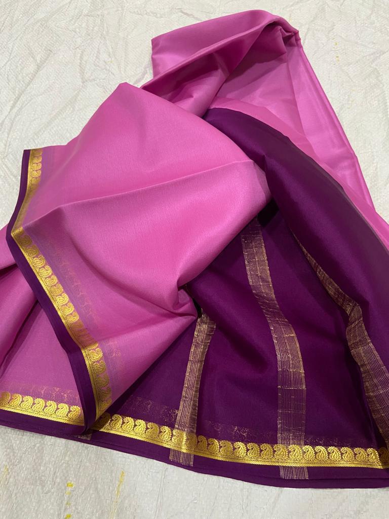Pure mysore crepe silk 60 count saree