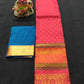 6 months - 3 years samuthrika semi silk pattu pavadai material for kids - Vannamayil Fashions