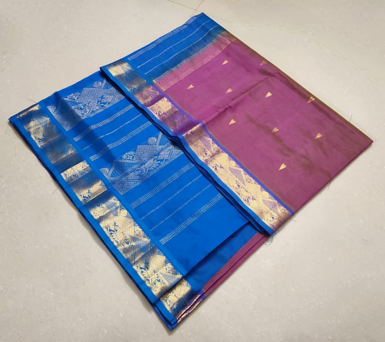 Arani pattu Silk and cotton mix saree - Vannamayil Fashions