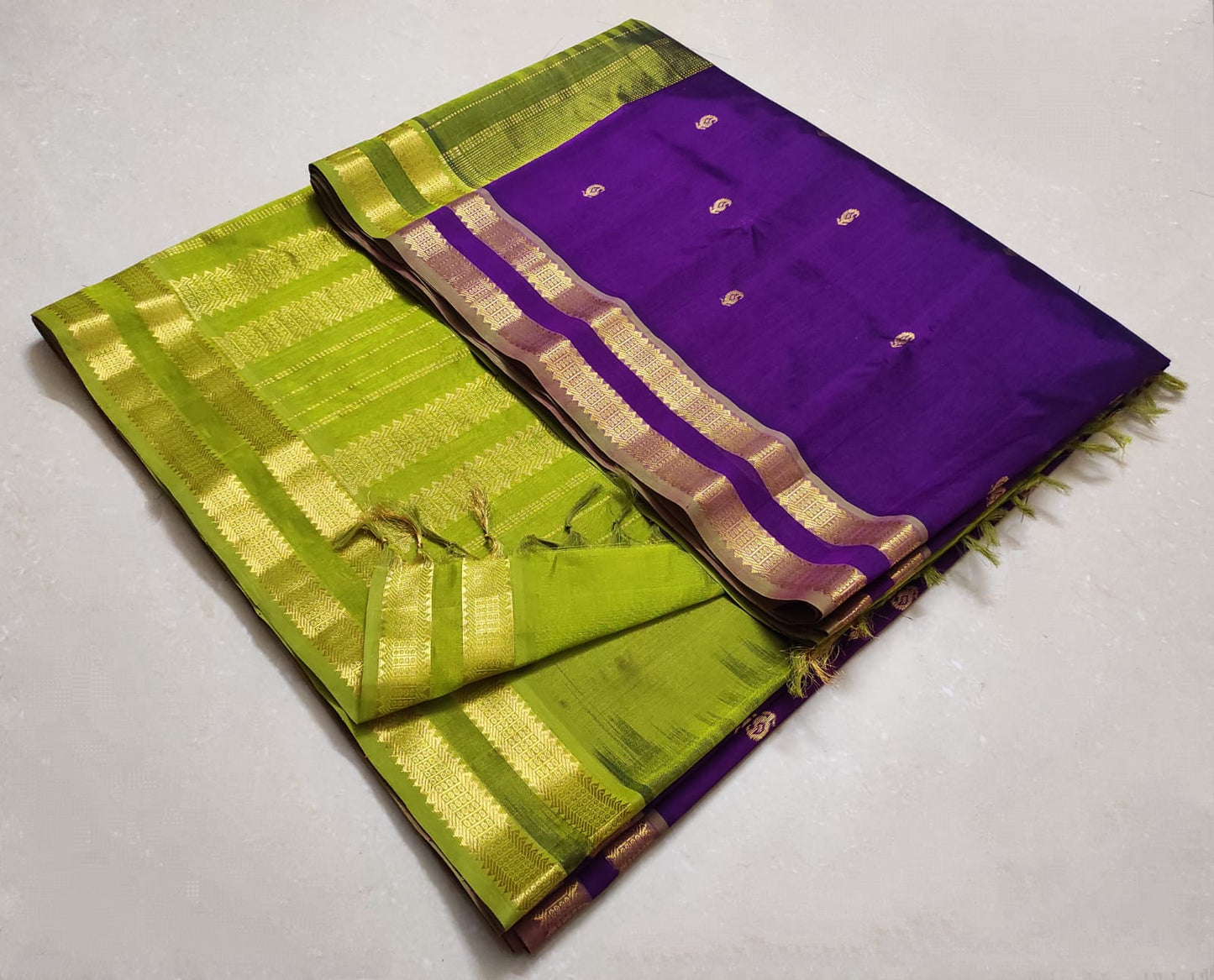 Arani pattu Silk and cotton mix saree - Vannamayil Fashions