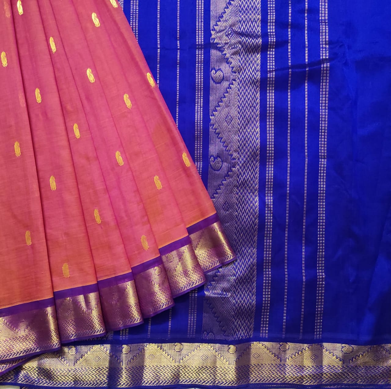 Arani pattu silk cotton handloom elegant look saree - Vannamayil Fashions
