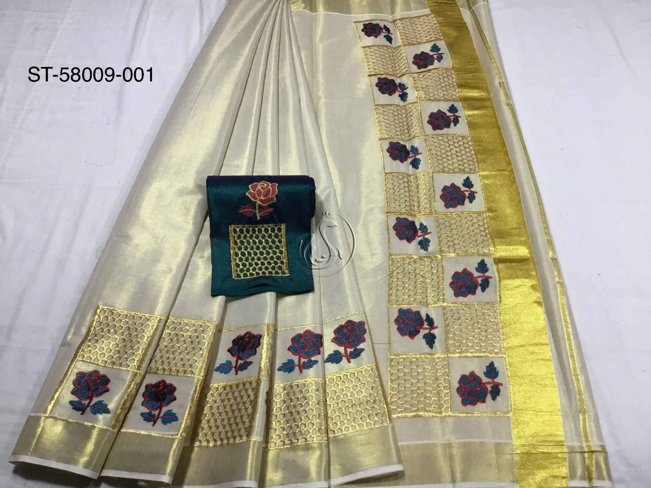 Buy Taupe Brown Zardosi Embroidered Tissue Saree Online | Samyakk