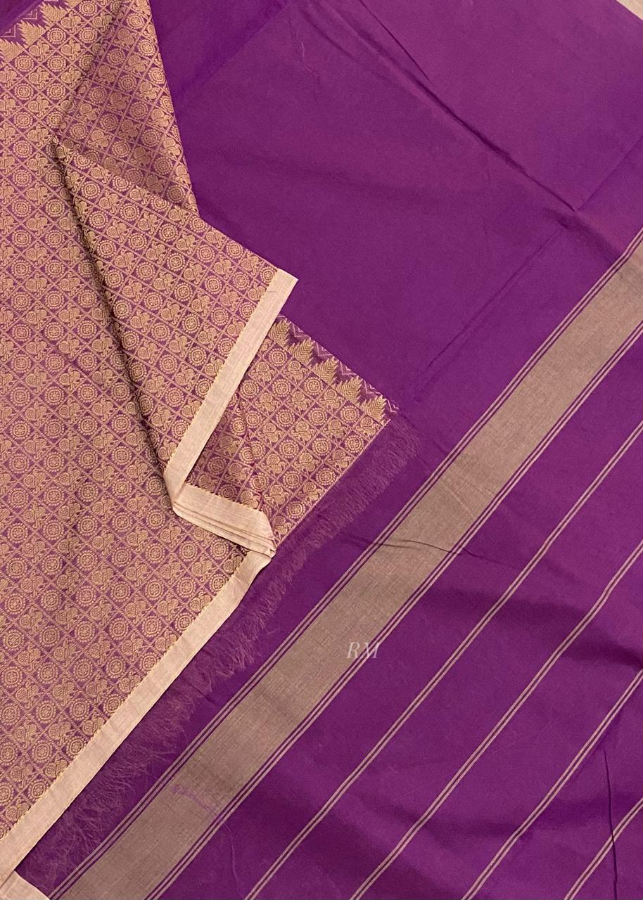 Half and half 1000 butta chettinad cotton saree - Vannamayil Fashions