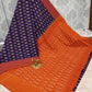 Ikkat pochampally handloom pure mercerized cotton saree - Vannamayil Fashions