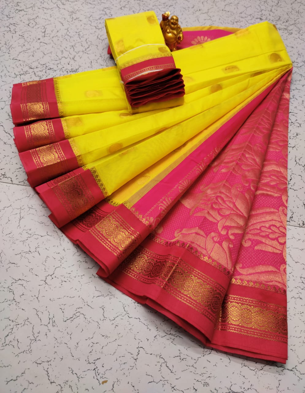 Borderless pure soft silk saree – www.vannamayil.com
