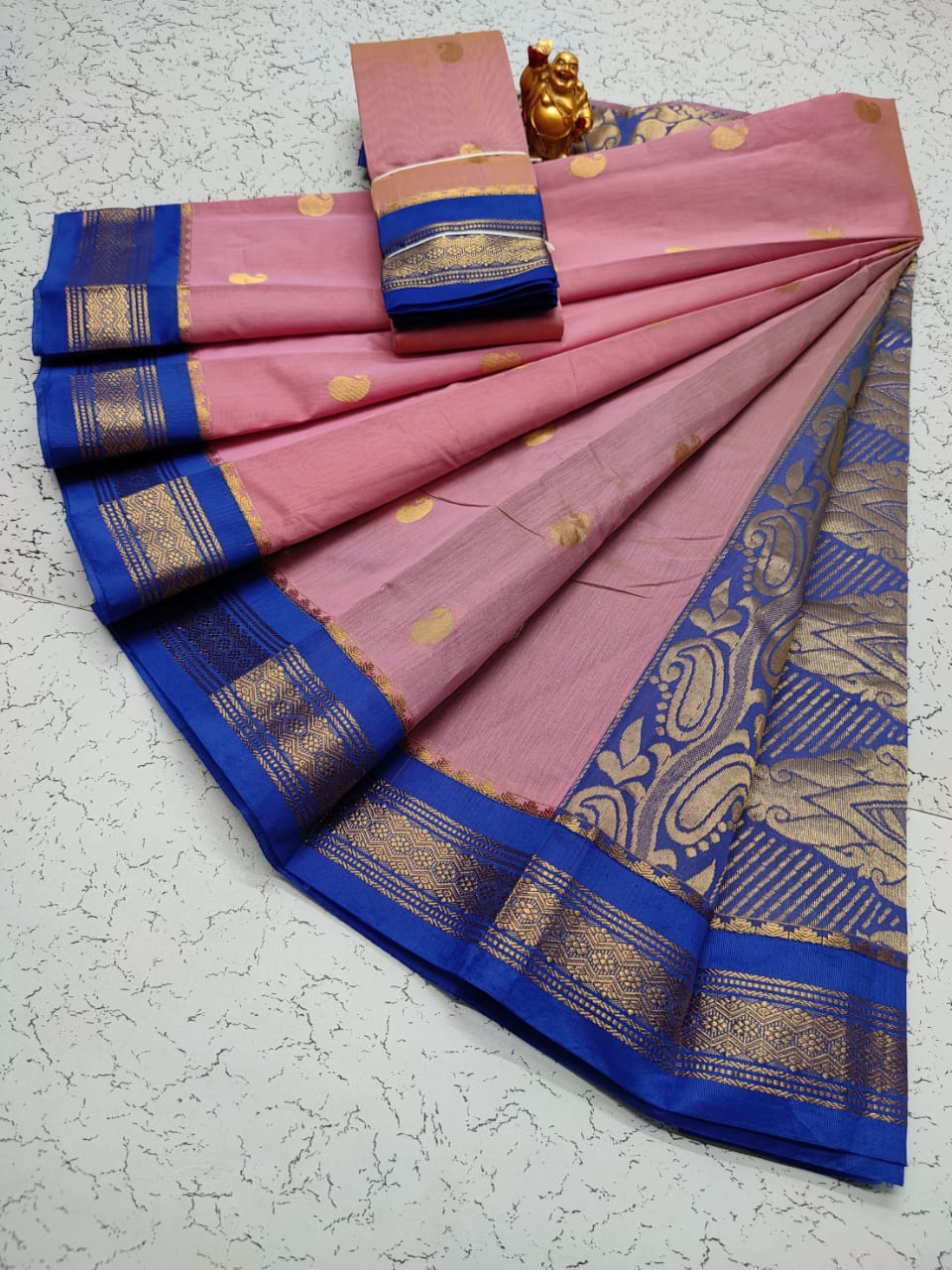 Silk cotton nine yards saree sale