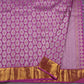 Pure silk handloom kanchipuram in dark pastel pink colour saree - Vannamayil Fashions