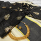 Kerela tissue  saree with stitched raw silk puff sleeve blouse - Vannamayil Fashions