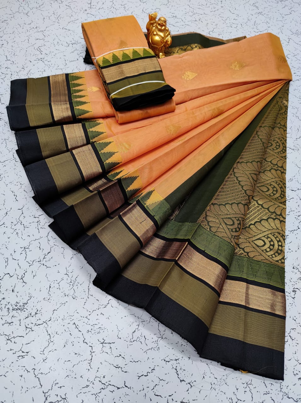 Kora silk cotton tower korvai kottanchi saree - Vannamayil Fashions
