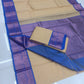 Korvai checked silk cotton saree - Vannamayil Fashions