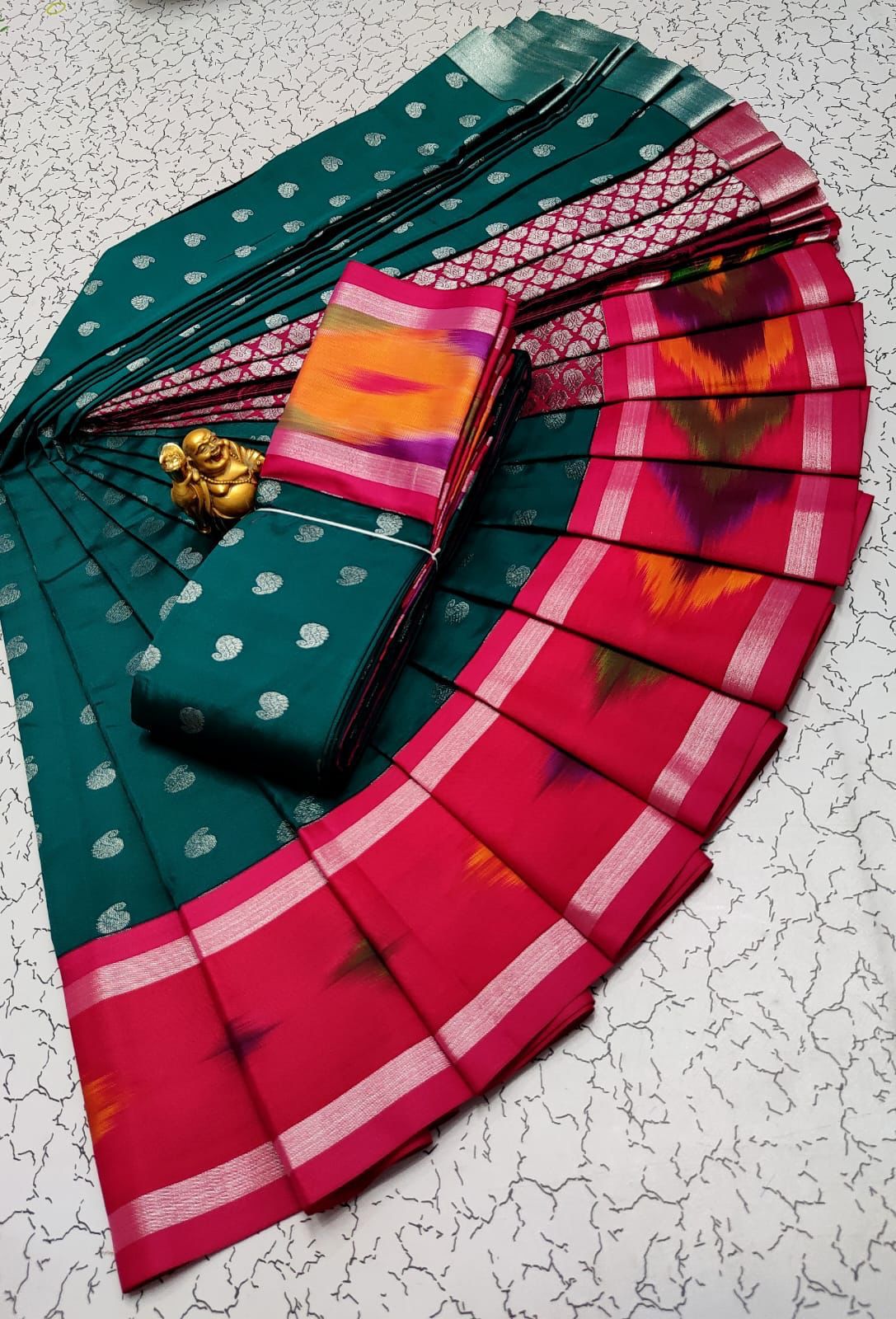 Korvai fancy soft silk saree - Vannamayil Fashions