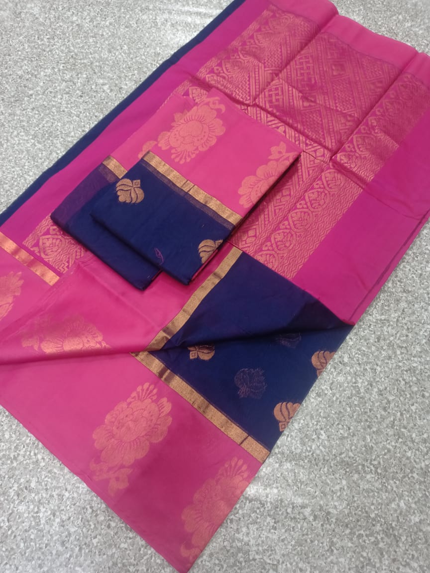 Kota mercerized silk cotton kottanchi saree - Vannamayil Fashions