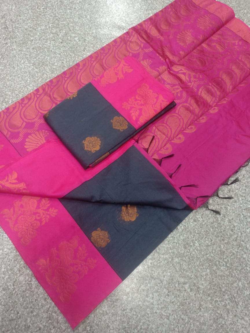 Kota mercerized silk cotton kottanchi saree - Vannamayil Fashions
