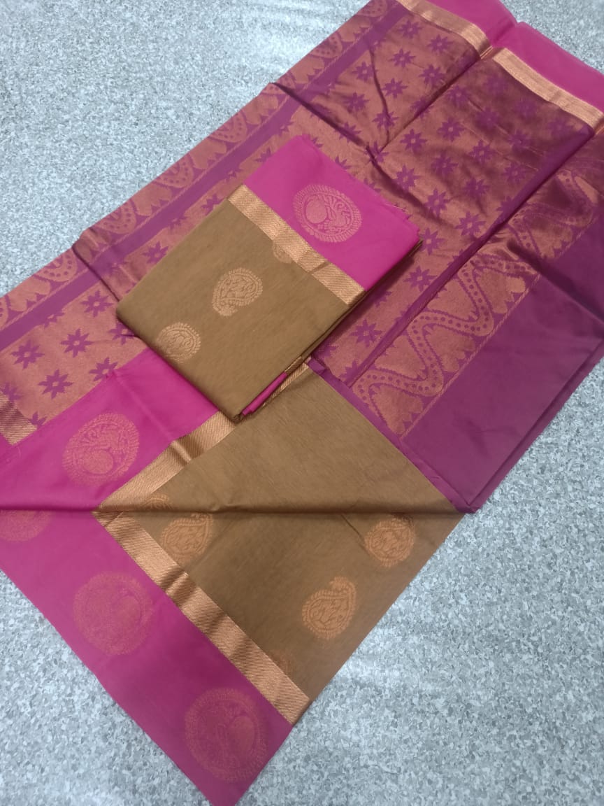 Kota mercerized silk cotton kottanchi saree - Vannamayil Fashions