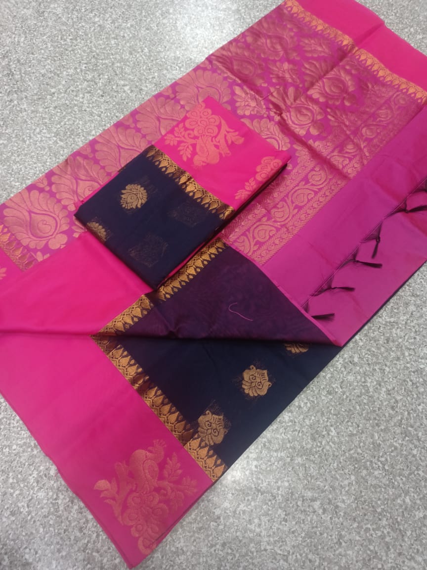 Kota mercerized silk cotton kottanchi saree - Vannamayil Fashions