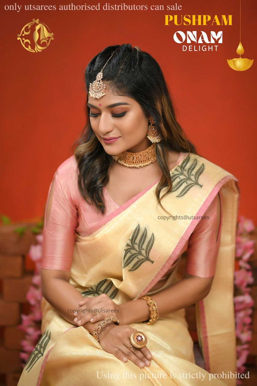 Laujangla banaras brocade saree - Vannamayil Fashions