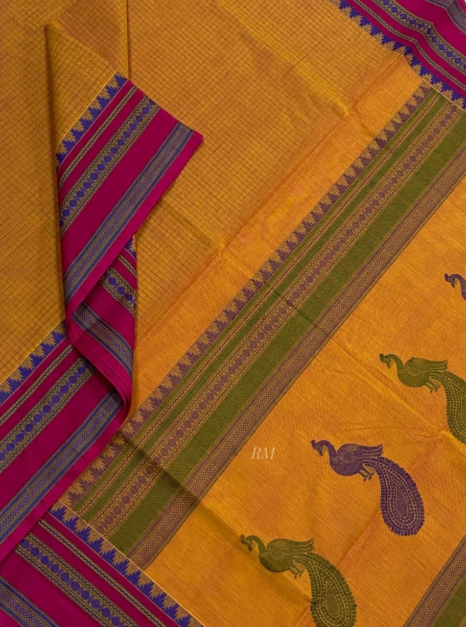Mayil kattam self kanchi cotton saree - Vannamayil Fashions