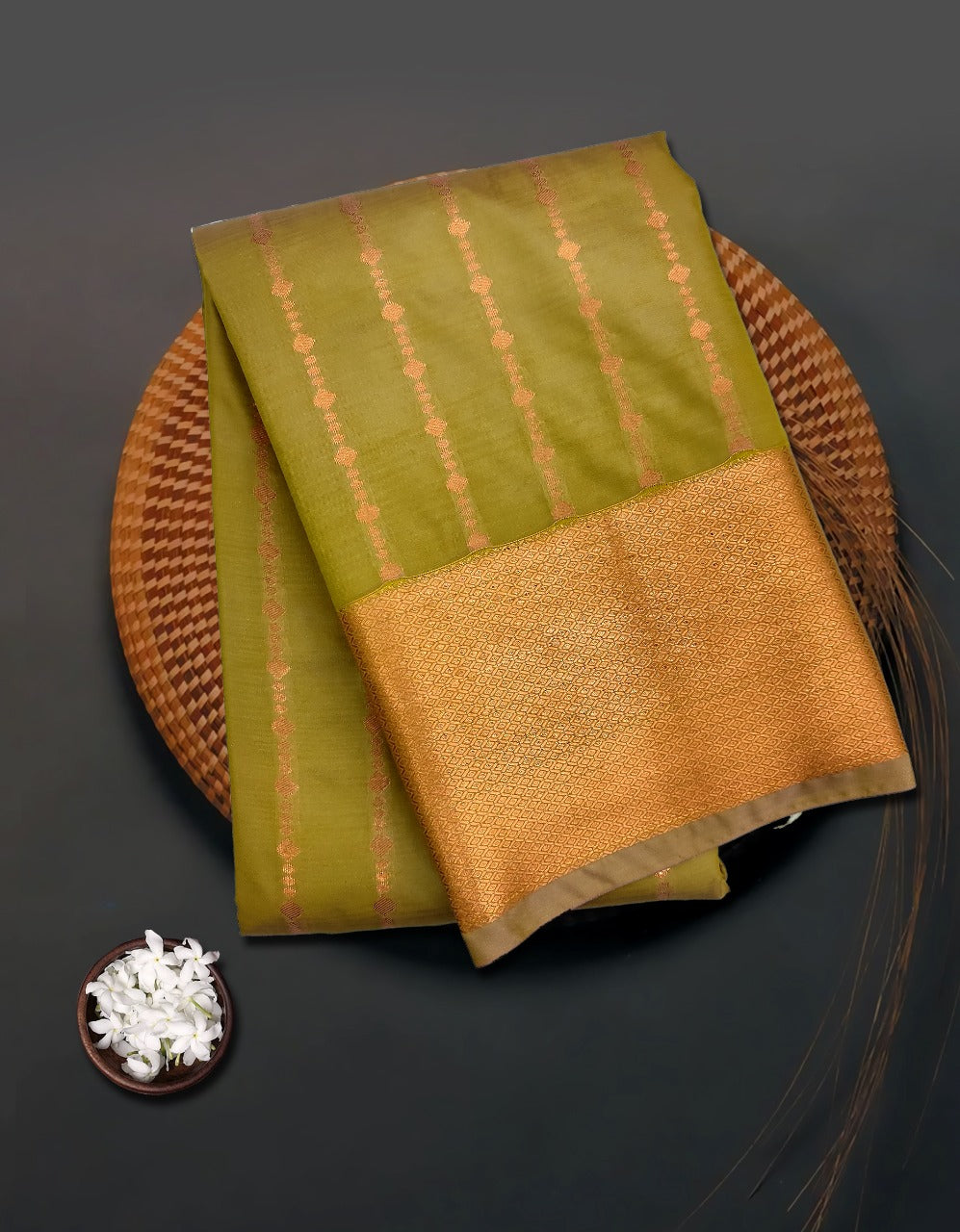 Pink copper thoranam designed saree - Vannamayil Fashions