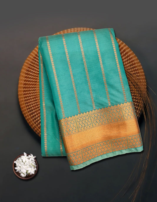 Pink copper thoranam designed saree - Vannamayil Fashions