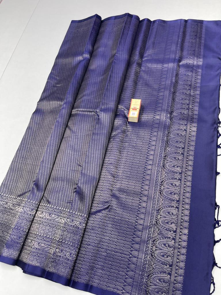 Kanchipuram full saree brocade bridal soft silk saree - Vannamayil Fashions
