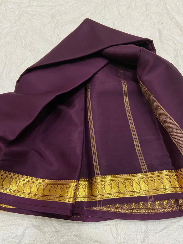 Pure mysore crepe silk 60 count saree - Vannamayil Fashions