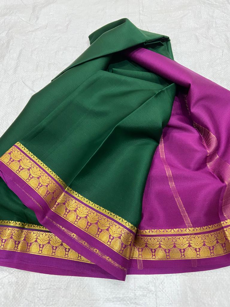 Pure mysore crepe silk 60 count saree - Vannamayil Fashions