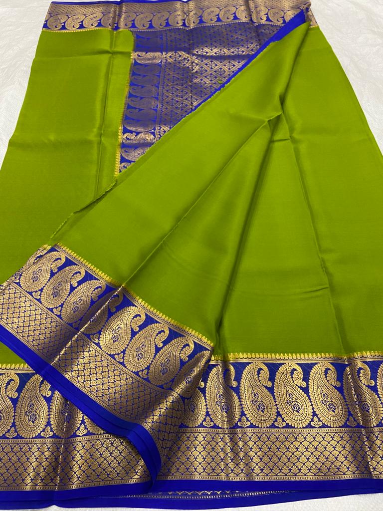 Pure mysore crepe silk saree - Vannamayil Fashions