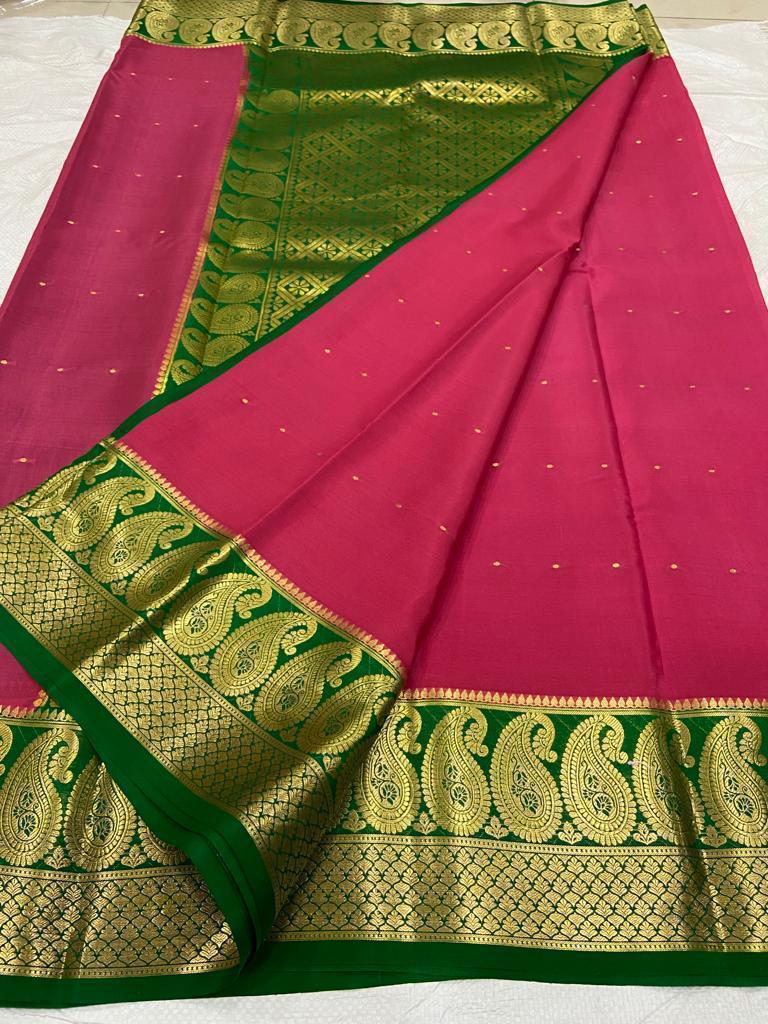Pure mysore crepe silk saree - Vannamayil Fashions