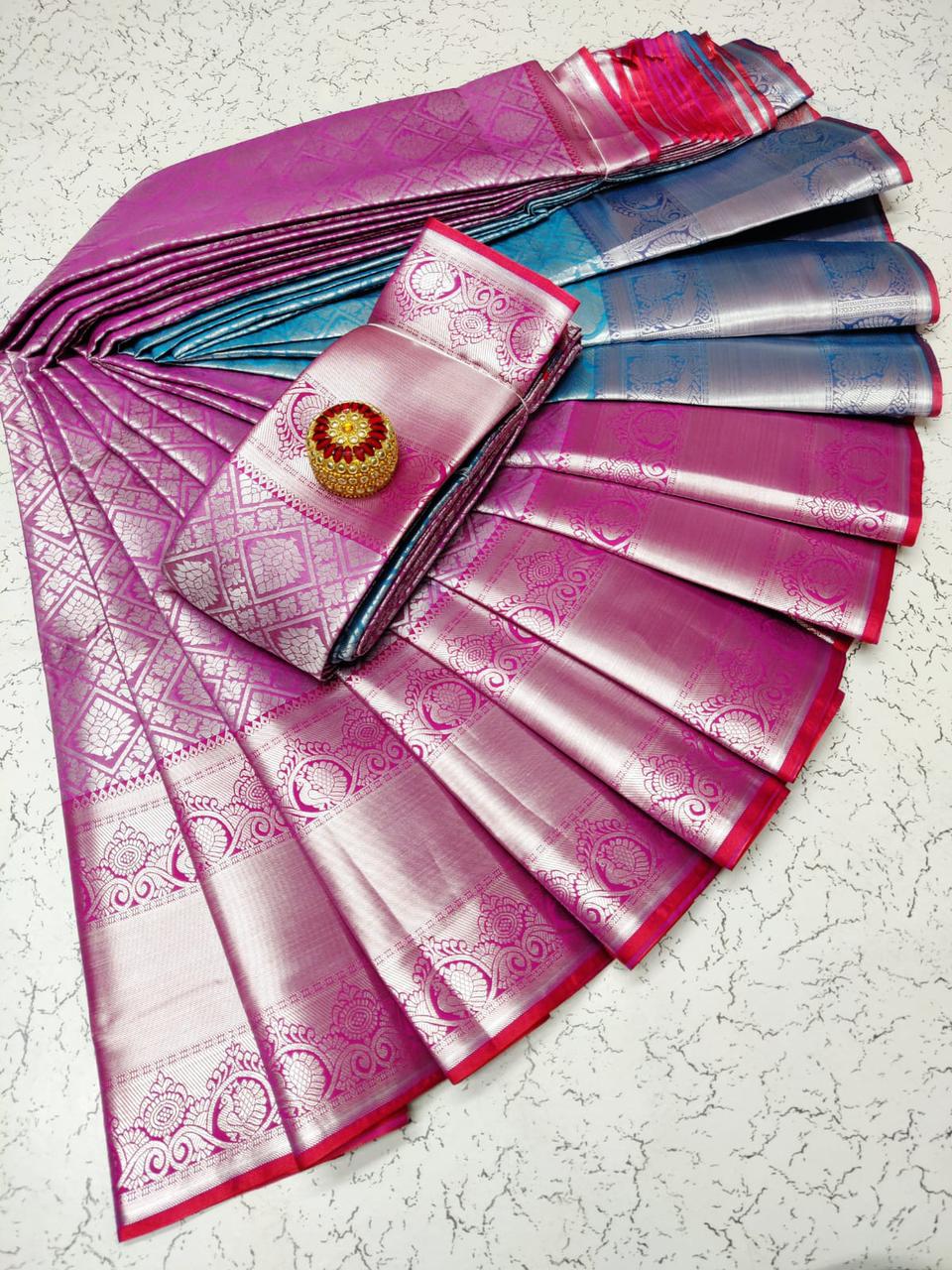 Samuthrika semi silk saree - Vannamayil Fashions