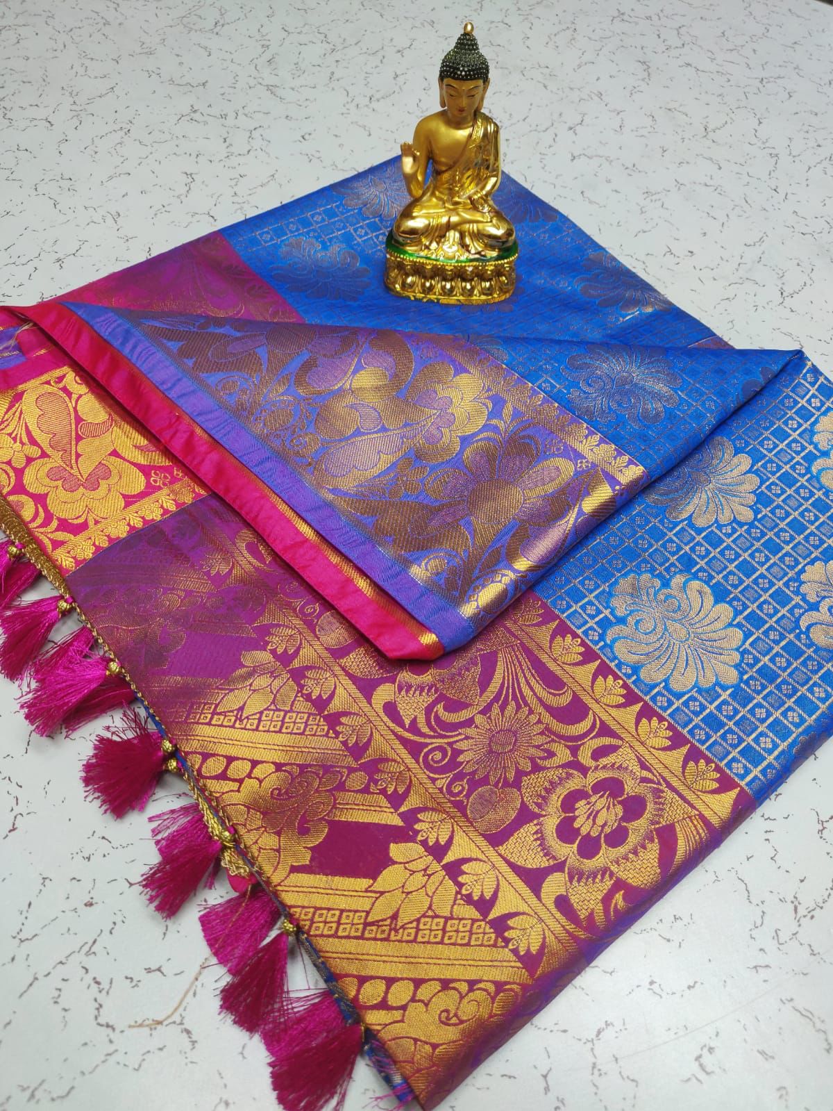 Samuthrika semi silk saree - Vannamayil Fashions