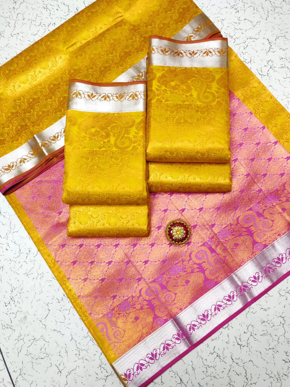 Samuthrika vasthrakala style wedding semi silk saree - Vannamayil Fashions