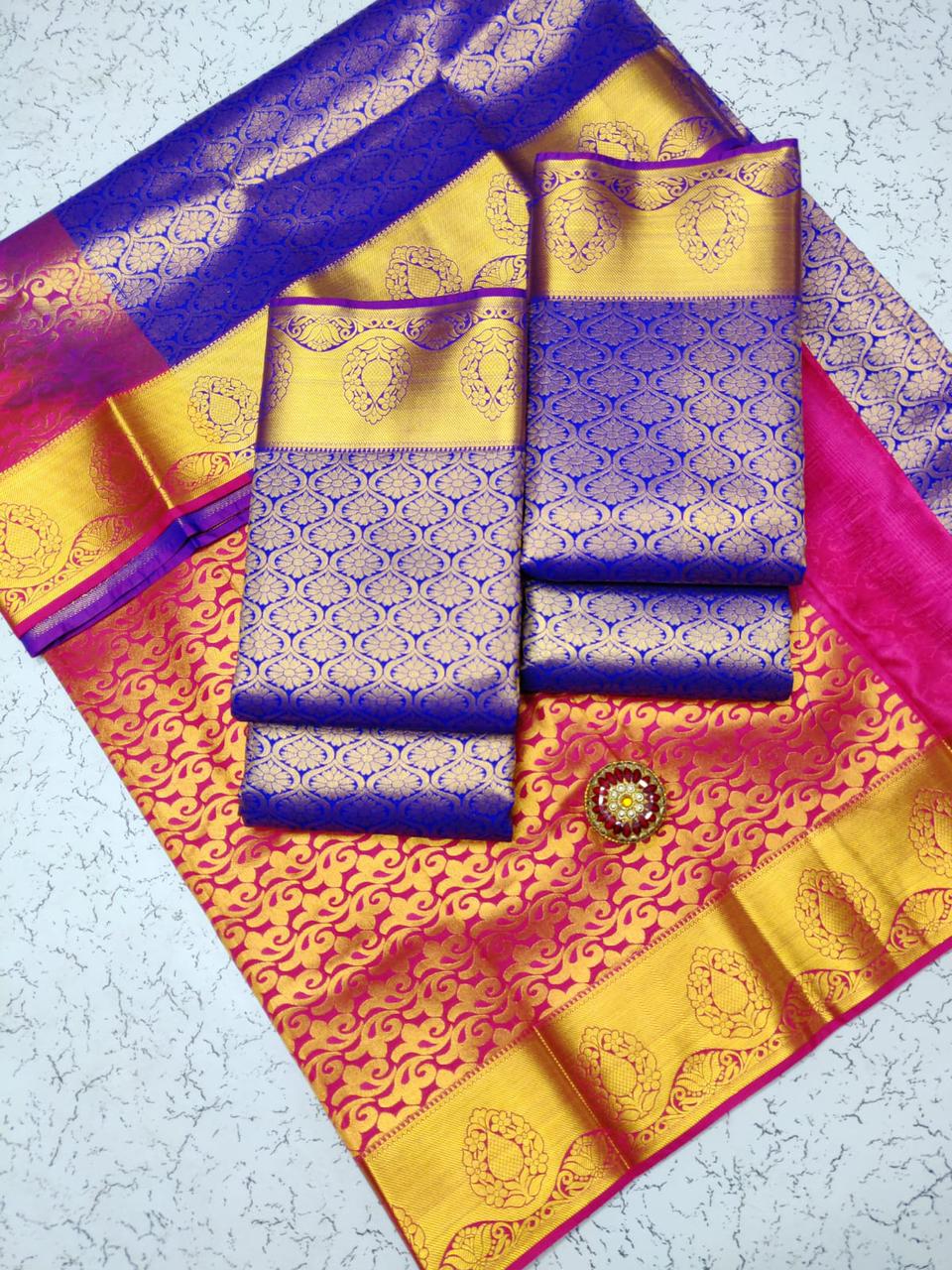 Samuthrika vasthrakala style wedding semi silk saree - Vannamayil Fashions