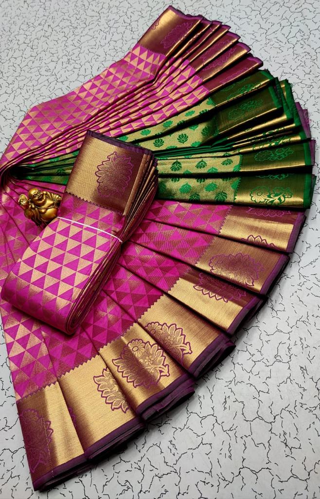 Samuthrika vasthrakala style wedding semi silk saree - Vannamayil Fashions