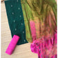Slub chanderi cotton with self weaved patterns mix and match salwar - Vannamayil Fashions