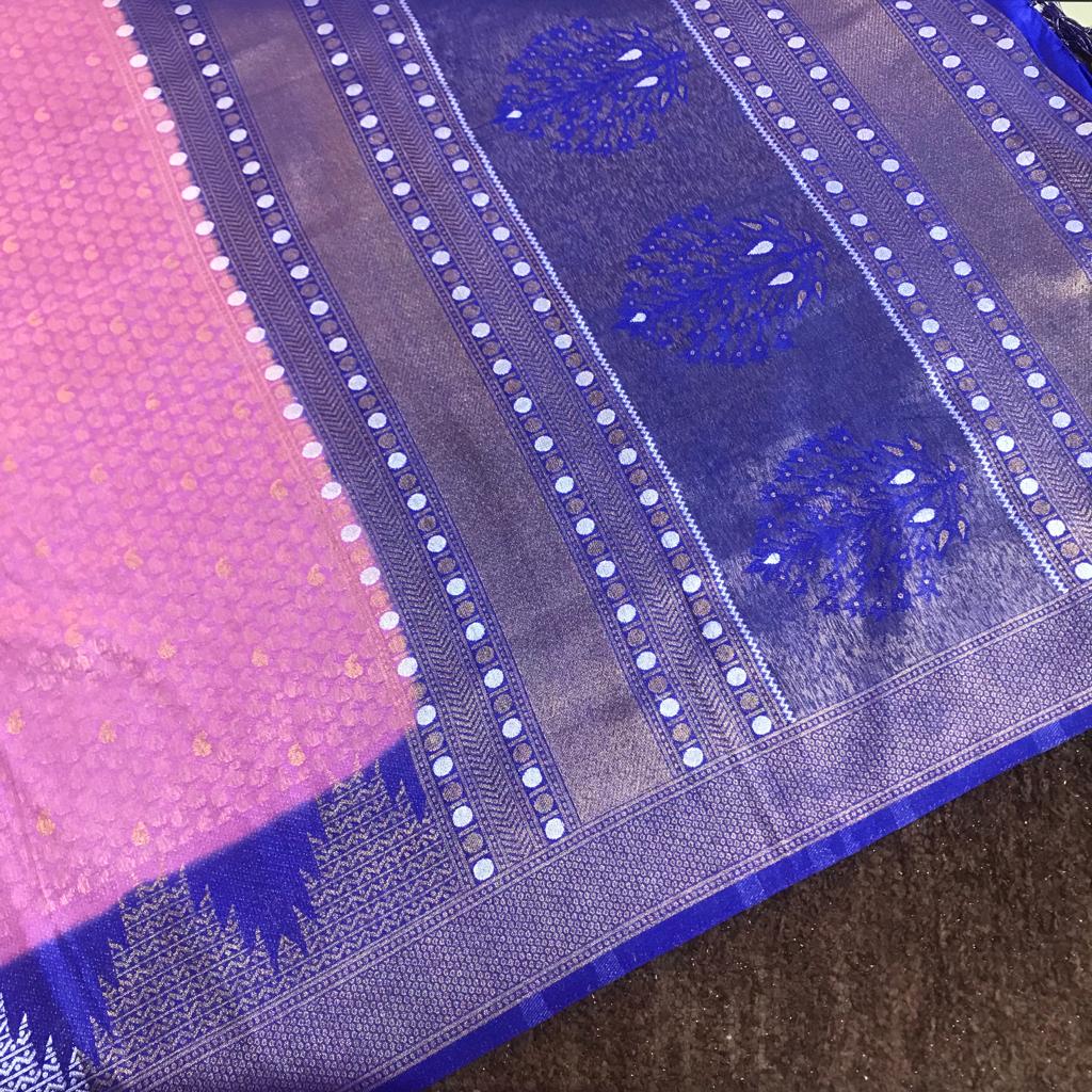 Softy banarasi silk saree - Vannamayil Fashions