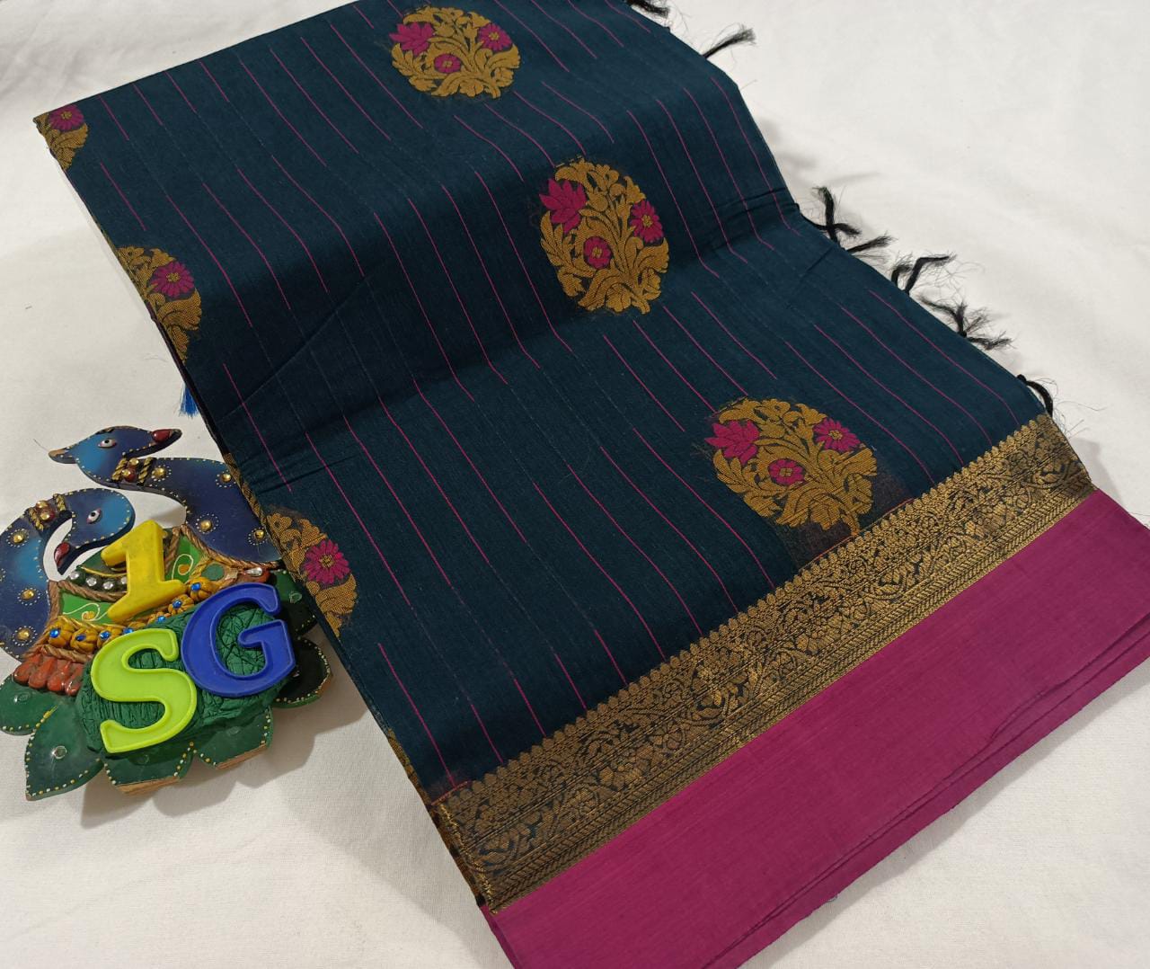 South indian handwoven cotton saree - Vannamayil Fashions