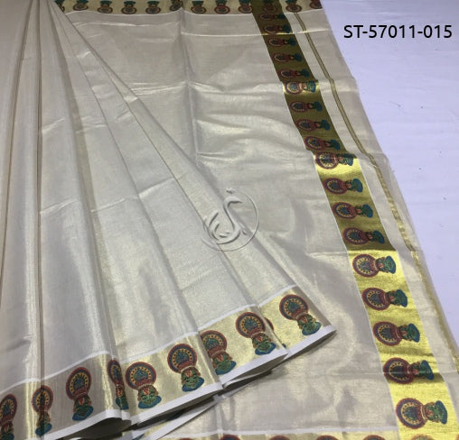 Tissue silk mural printed saree - Vannamayil Fashions