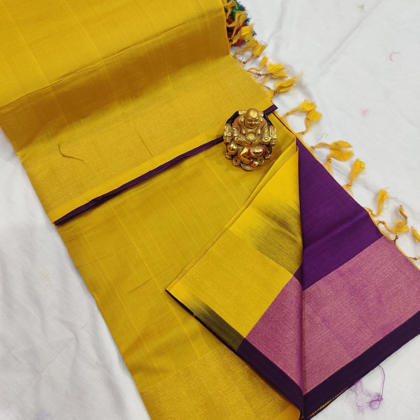 Tripura silk cotton half and half saree - Vannamayil Fashions