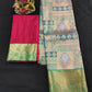 Up to 10 years samuthrika type semi silk pattu pavadai material for kids - Vannamayil Fashions