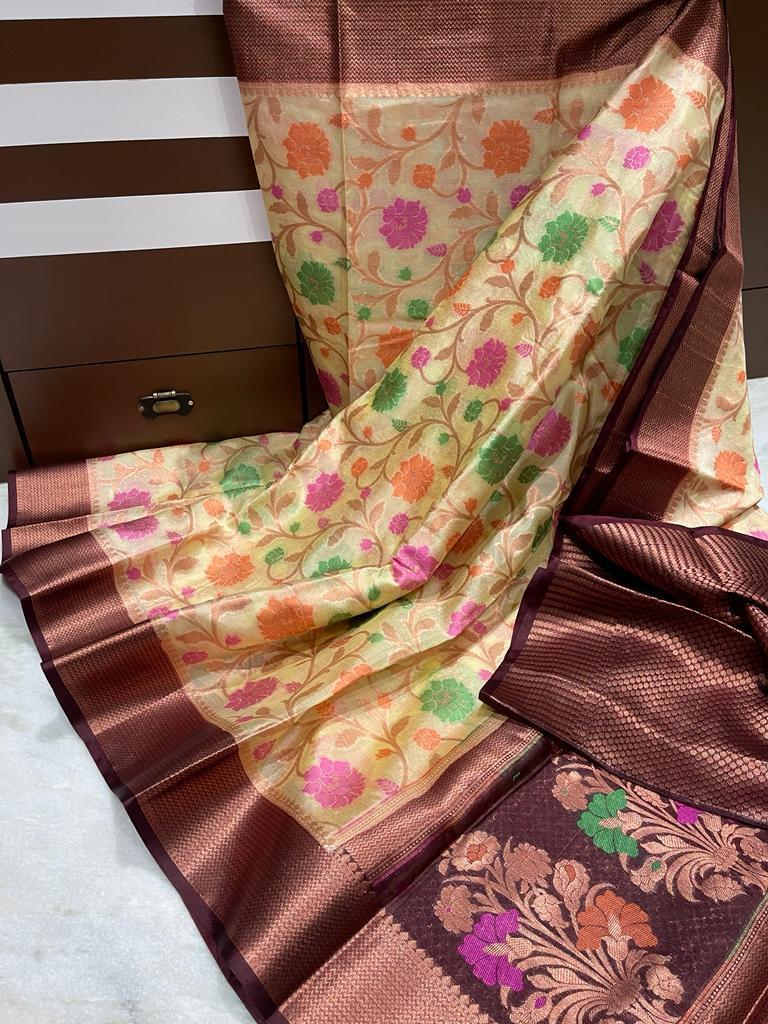 Banarasi dyable dupion saree - Vannamayil Fashions